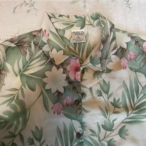 Floral print button down xl